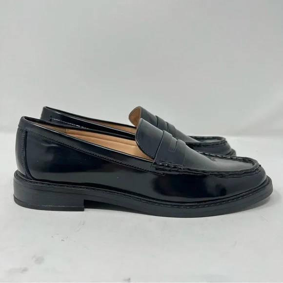 LOFT Shiny Black Loafers - Picture 2 of 9